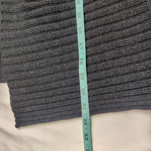 Haute Hippie 100% Merino Wool Longline Charcoal Gray Knit Open Cardigan XS/S - Picture 9 of 9